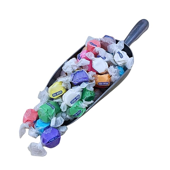 Sugar Free Taffy Town Assortment - 10 Flavors, 1lbs (16oz) Bulk Bag - Individually Wrapped, Gluten & Nut Free, Diabetic & Keto Friendly Gourmet Candy For Taffy Lovers