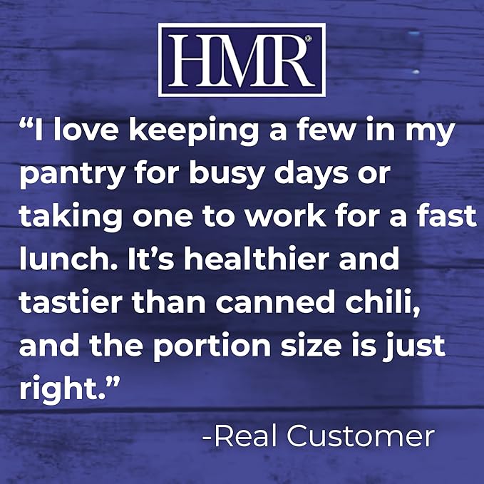 HMR Turkey Chili with Beans Entrée | Pre-packaged Lunch or Dinner to Support Weight Loss | Ready to Eat | 20g of Protein | Low Calorie Food | 8oz Serving per Meal | Pack of 6
