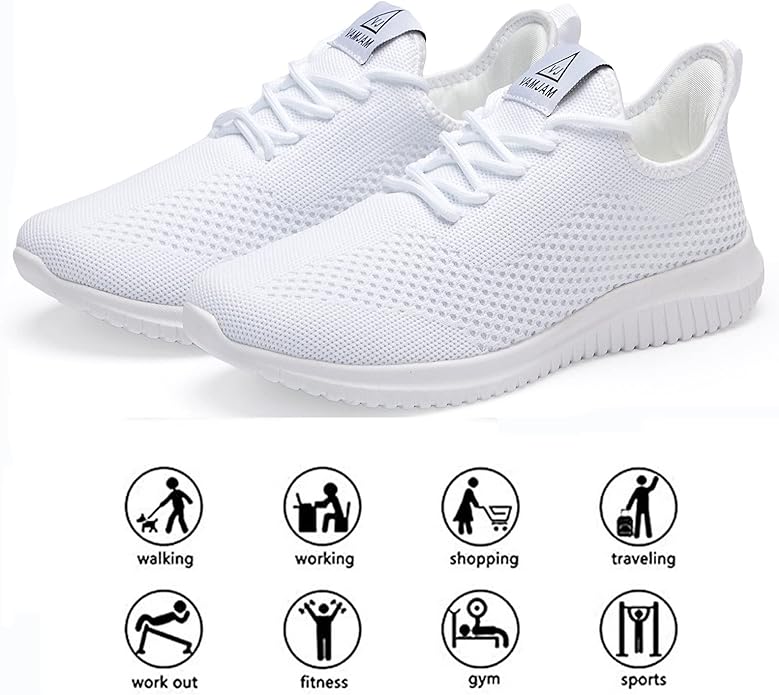 VAMJAM Men's Running Shoes Ultra Lightweight Breathable Walking Shoes Non Slip Athletic Fashion Sneakers Mesh Workout Casual Sports Shoes