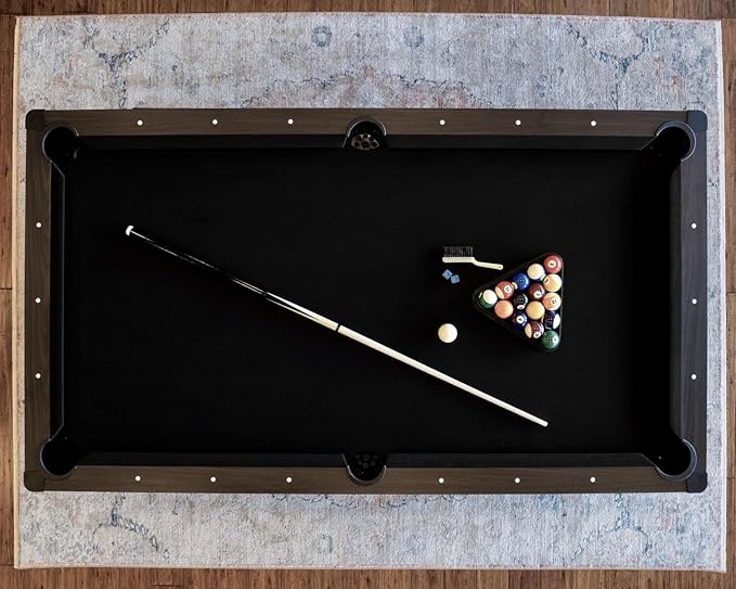 New York Nights 7 Ft Pool Table Set with Benches and Top