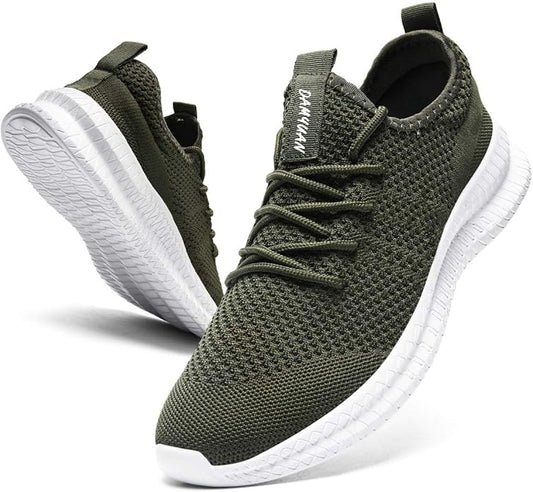 FUJEAK Men Running Shoes Men Casual Breathable Walking Shoes Sport Athletic Sneakers Gym Tennis Slip On Comfortable Lightweight Shoes