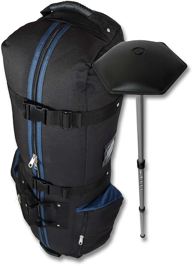 CaddyDaddy Constrictor Soft-Sided Golf Travel Bag Cover with Thick Dense Foam Padded Top 1 Year Full Travel Bag Replacement Coverage | Wheels & Lockable Zippers Case for Transporting Clubs on Airlines