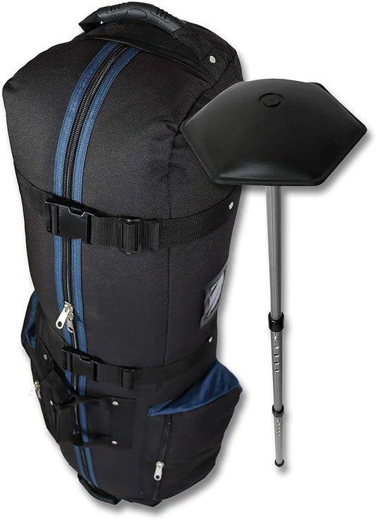 CaddyDaddy Constrictor Soft-Sided Golf Travel Bag Cover with Thick Dense Foam Padded Top 1 Year Full Travel Bag Replacement Coverage | Wheels & Lockable Zippers Case for Transporting Clubs on Airlines