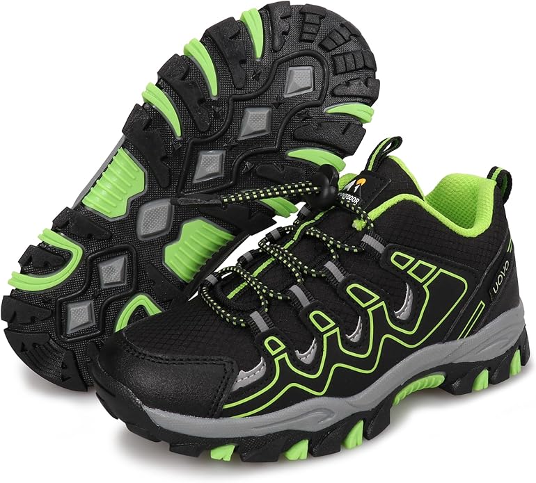 UOVO Boys Girls Kids Sneakers Hiking Running Outdoor Walking Tennis Shoes Waterproof Non Slip Fashion Sneakers(Little/Big Kids