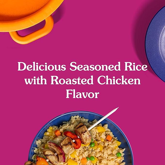 BEN'S ORIGINAL Ready Rice Roasted Chicken Flavored Rice, Easy Dinner Side, 8.8 OZ Pouch (Pack of 6)