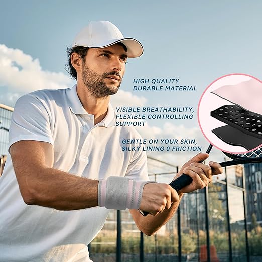 Carpal Tunnel Wrist Brace for Right Left Hand 2 Pairs, Wrist Support Wraps for Women Men, Adjustable Wrist Brace for Tendonitis, Arthritis, Weightlifting, Sports, Day Night Support, Pink&Black
