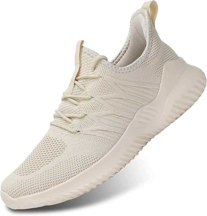 Mens Running Shoes Slip-on Walking Sneakers Lightweight Breathable Casual Soft Sole Trainers
