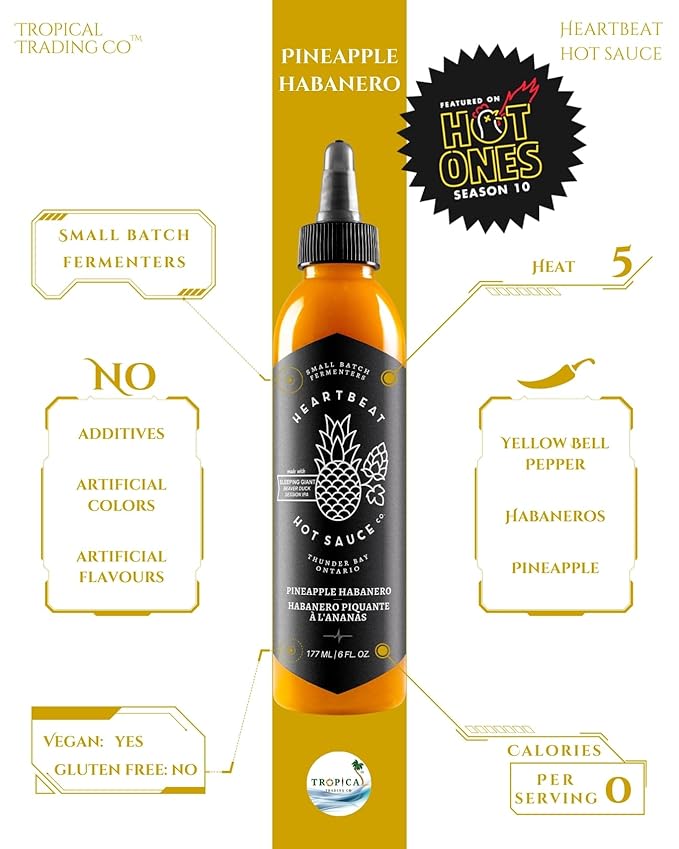 Heartbeat Hot Sauce Co. | Pineapple Habanero, 6 oz.
