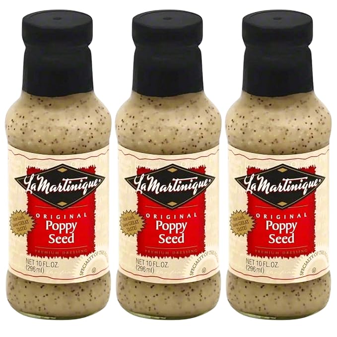 La Martinique Original Poppy Seed Dressing 10 Ounce Bottle (Pack of 3)