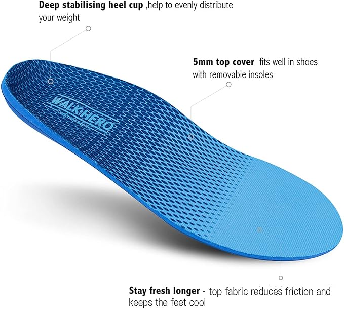 Plantar Fasciitis Feet Insoles Arch Supports Orthotics Inserts Relieve Flat Feet, High Arch (Mens 13-13 1/2)