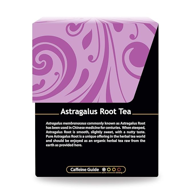 Buddha Teas Organic Astragalus Root Tea | 18 Bleach-Free Tea Bags | Made in the USA | Caffeine-Free | No GMOs