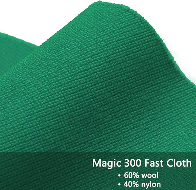 Boshen Worsted Blend Billiard Cloth Pool Table Felt Fast Speed for 7' 8' 9' Pool Table Pre Cut Bed & Rails