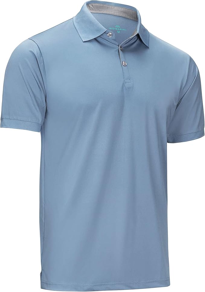 Mio Marino Golf Polo Shirts for Men - Dry Fit - Ultra-Thin Breathable Fabric