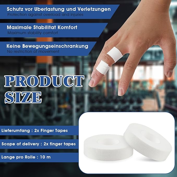 3 Rolls Athletic Tape, Finger Tape No Sticky Residue Wrist Ankle Tapes Extra Strong Adhesive Sports Tapes for Volleyball Basketball Climbing Boxing Weight Lifting