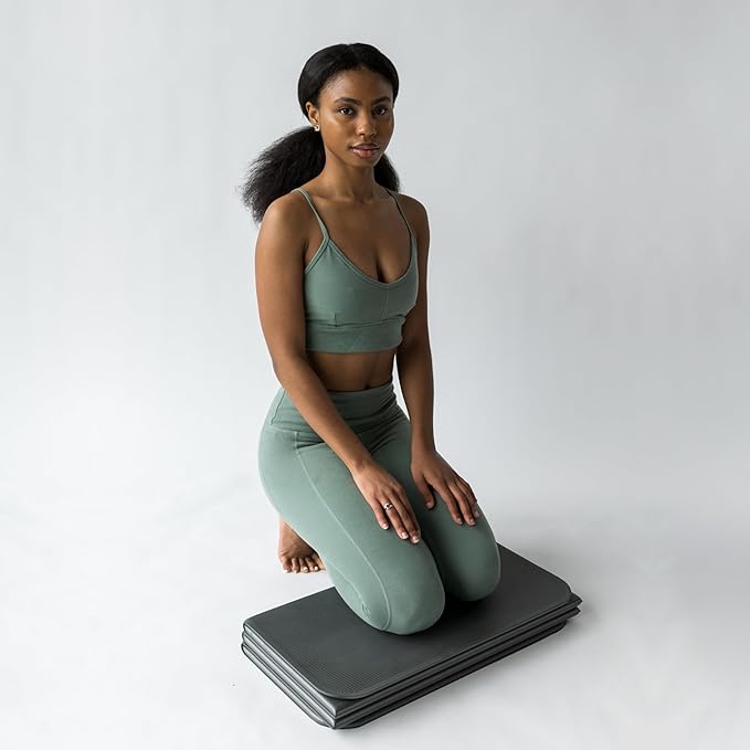Foldable Multi-Purpose Fitness & Yoga/Pilates Mat, Workout Mat with Non-Slip Surface, Portable & Lightweight, For Studio or Home Use, As Seen on Shark Tank