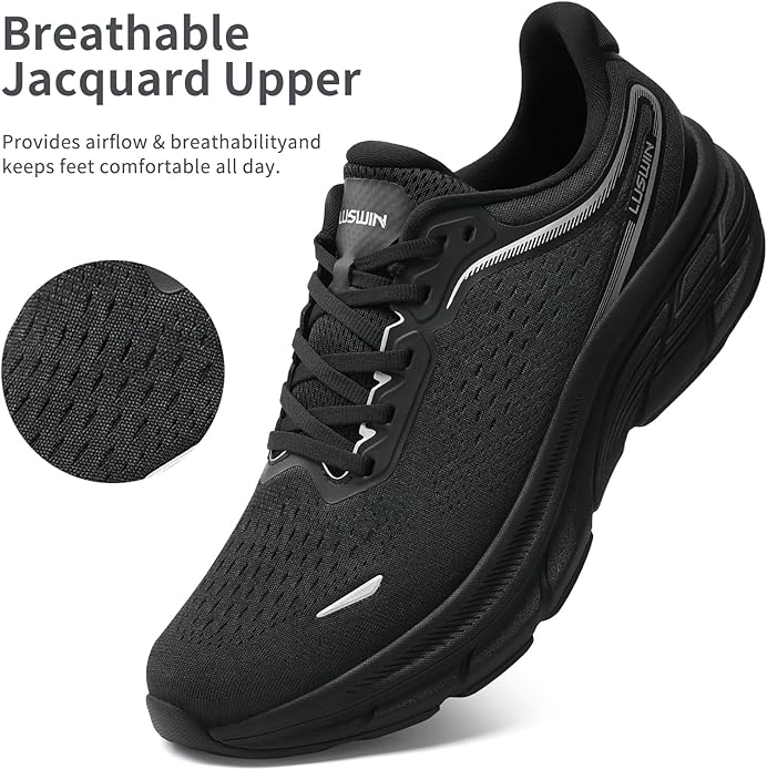 Men's Walking Shoes Lightweight Breathable Cushioning Running Shoes Athletic Tennis Workout Gym Non Slip Comfortable Fashion Sneakers
