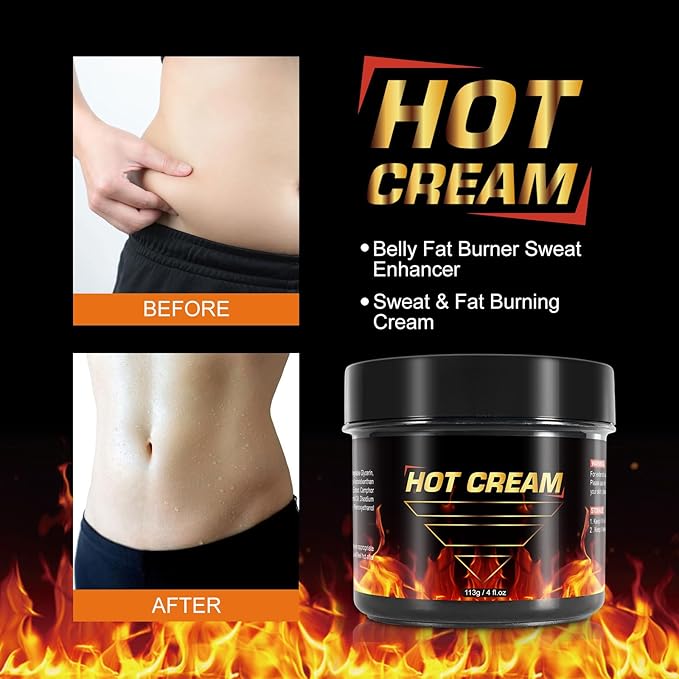 Hot Sweat Cream 2Pack, Creams for Belly Natural Weight Loss Cream Weight Loss Workout Enhancer for Women and Men Cellulite for Thighs Legs Abdomen Arms and Buttocks