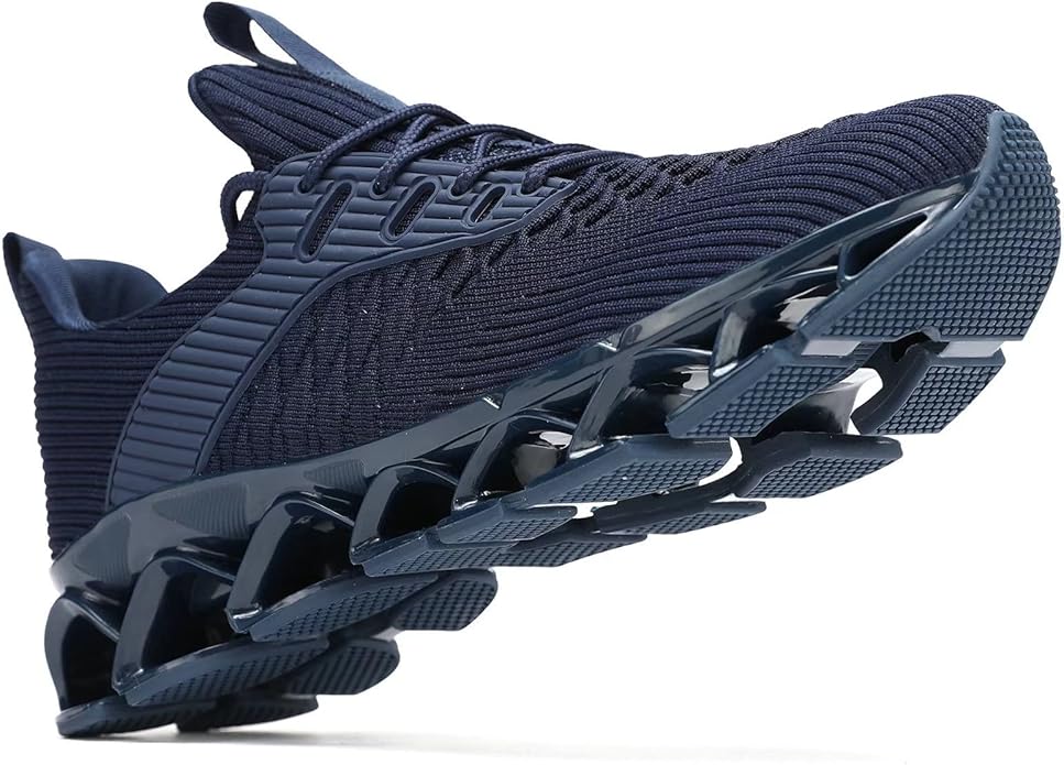 Men's Slip on Walking Running Shoes Blade Tennis Casual Fashion Sneakers Comfort Non Slip Work Sport Athletic Trainer