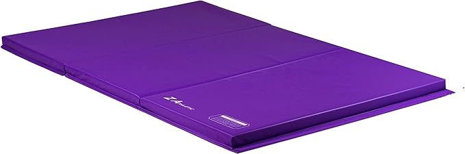 Z Athletic Folding Mat for Gymnastics, Tumbling, Cheerleading, and More, 4 Ft x 6 Ft x 2 In