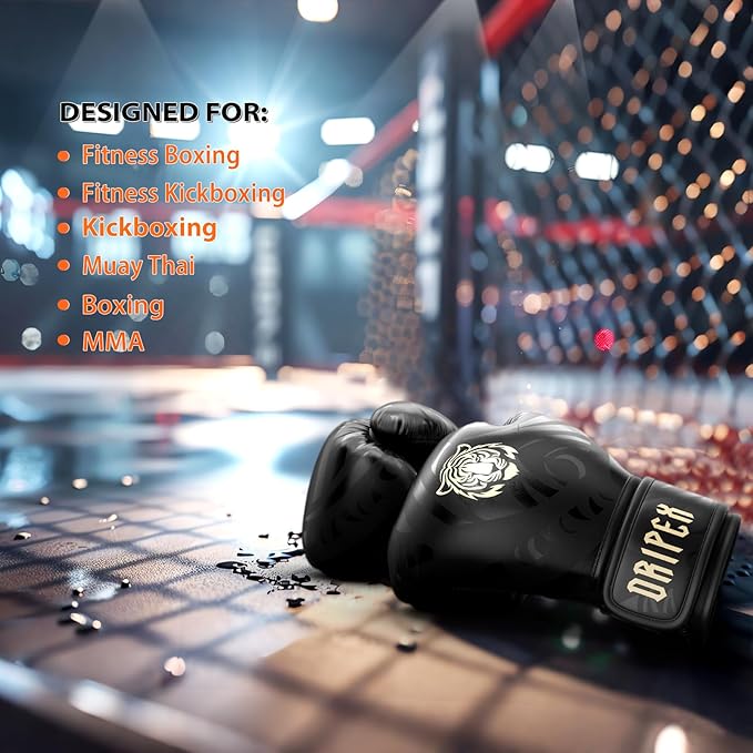 Dripex Boxing Gloves for Men Women Youth, Boxing Training Gloves | for Heavy Bag Workout, Muay Thai, Kickboxing, Sparring Punching（8 10 12 14 16oz）