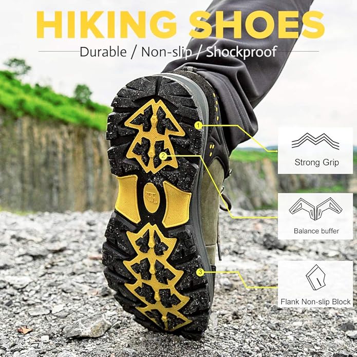 CAMEL CROWN Hiking Shoes Men Trekking Shoe Low Top Outdoor Walking Waterproof Leather Trail Sneakers