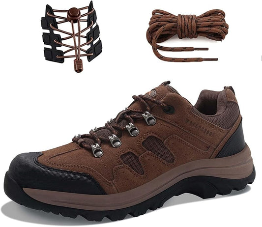 CC-Los Men's Waterproof Hiking Shoes Outdoor Comfortable Trekking Shoe Lightweight Working Sneaker