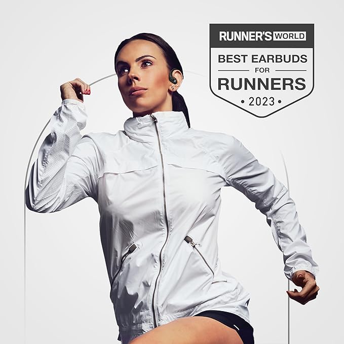 Back Bay Audio Runner 60 Wireless Running Earbuds, 80 Hour Long Battery Life Over The Ear with EarHooks, Wrap Around Earphones Wireless Bluetooth Earbuds with Microphone, Earphones in Ear Headphones