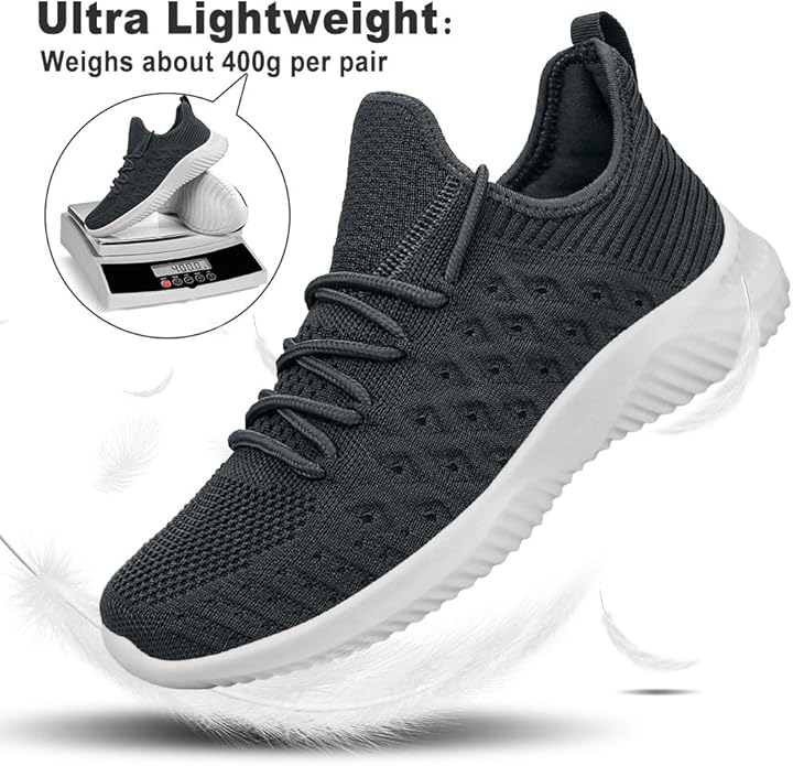 Feethit Mens Slip On Walking Shoes Lightweight Breathable Non Slip Running Shoes Comfortable Fashion Sneakers for Men
