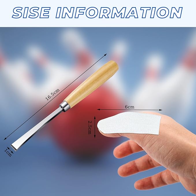Chumia 80 Pcs White Bowling Tape Thumb Hole Insert Tape Finger Grip Pre Cut Bowling Insert Tape Protective Accessories for Bowlers Sport Workout, 0.98 x 2.36 Inches