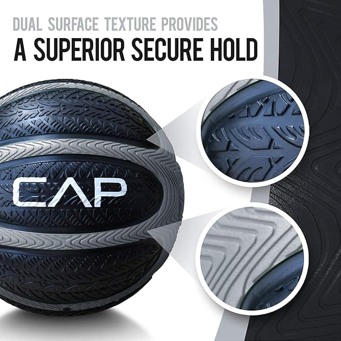 WF Athletic Supply Medicine & Exercise Ball - Durable Rubber & Consistent Weight Distribution; Comfort Textured Grip for Strength, Balance & Core Training, Multiple Choices Available
