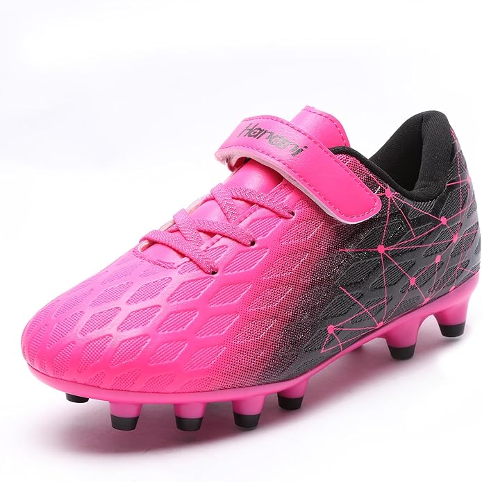Hanani Boys Soccer Cleats Kids Girls FG/AG Soccer Athletics Sport Shoes Training Shoes Running Shoes Teenager Indoor Outdoor Football Shoes Sneakers for Unisex