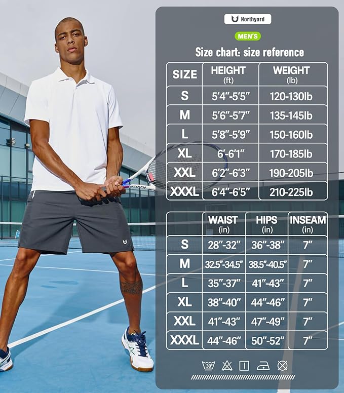 NORTHYARD Men's Running Athletic Shorts 5"/ 7"/ 9" Workout Gym Short Tennis Quick Dry Active Sport Hiking Basketball