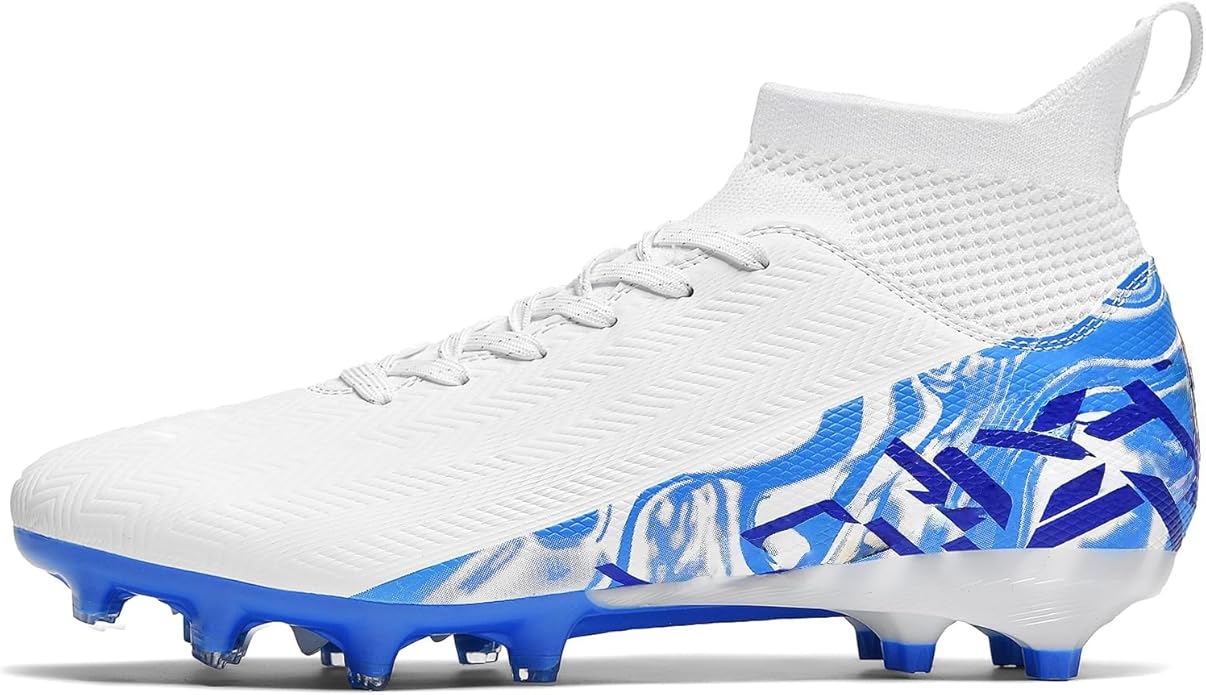 Indoor Soccer Cleats Mens Womens Turf Soccer Cleats Wide Socer Shoes FG AG TF High Ankle Football Boots