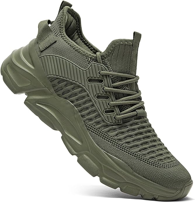 Men's Slip on Walking Shoes Tennis Running Sneakers Lightweight Breathable Casual Soft Sole Comfort Work Gym Trainers