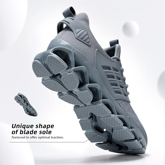 Mens Slip on Walking Running Shoes Blade Tennis Casual Fashion Sneakers Comfort Non Slip Work Sport Athletic Trainer