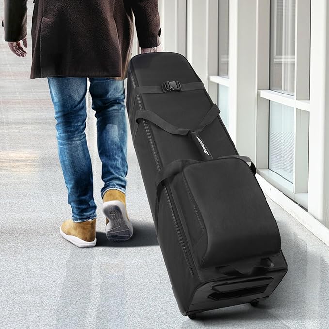 Findway Golf Travel Bag, Golf Travel Bag for Airlines with Wheels, 900D Heavy Duty Polyester Oxford Soft-Sided with Club Protection Liner, Universal Size
