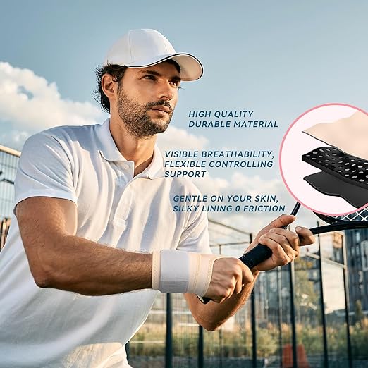 Wrist Support Brace for Carpal Tunnel 2 Pairs Right Left Hand, Wrist Wraps for Women Men, Adjustable Wrist Brace for Tendonitis, Arthritis, Pain Relief, Weightlifting, Sports, Day Night Support, Nude