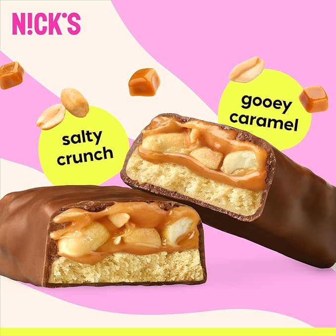 Nick’s Protein Bundle, Salty Peanut, Crispy Cookie – 24-Count Box | High Protein, Low Calories, Low Carbs, Keto Friendly, No Added Sugar