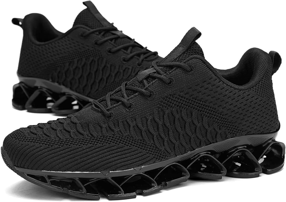 Men's Slip on Walking Running Shoes Blade Tennis Casual Fashion Sneakers Comfort Non Slip Work Sport Athletic Trainer