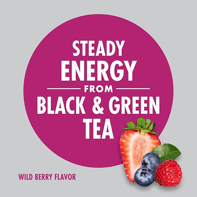 V8 +Energy Wild Berry Juice Energy Drink, 8 fl oz Can (6 Pack)