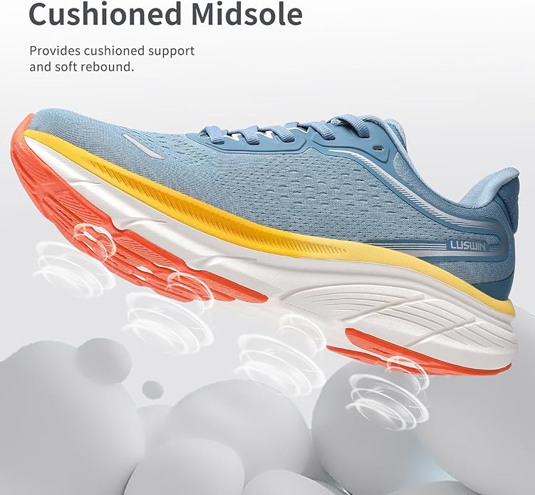 Men's Walking Shoes Lightweight Breathable Cushioning Running Shoes Athletic Tennis Workout Gym Non Slip Comfortable Fashion Sneakers