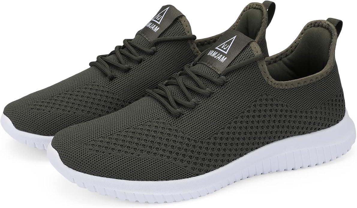 VAMJAM Men's Running Shoes Ultra Lightweight Breathable Walking Shoes Non Slip Athletic Fashion Sneakers Mesh Workout Casual Sports Shoes