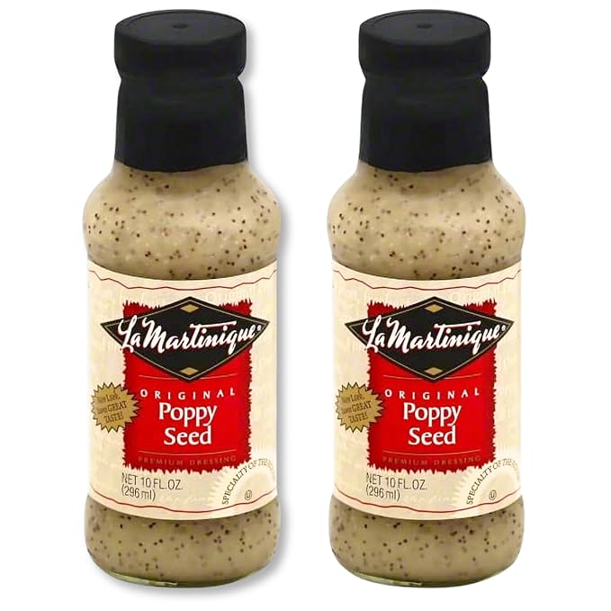 La Martinique Original Poppy Seed Dressing 10 Ounce Bottle (Pack of 2)