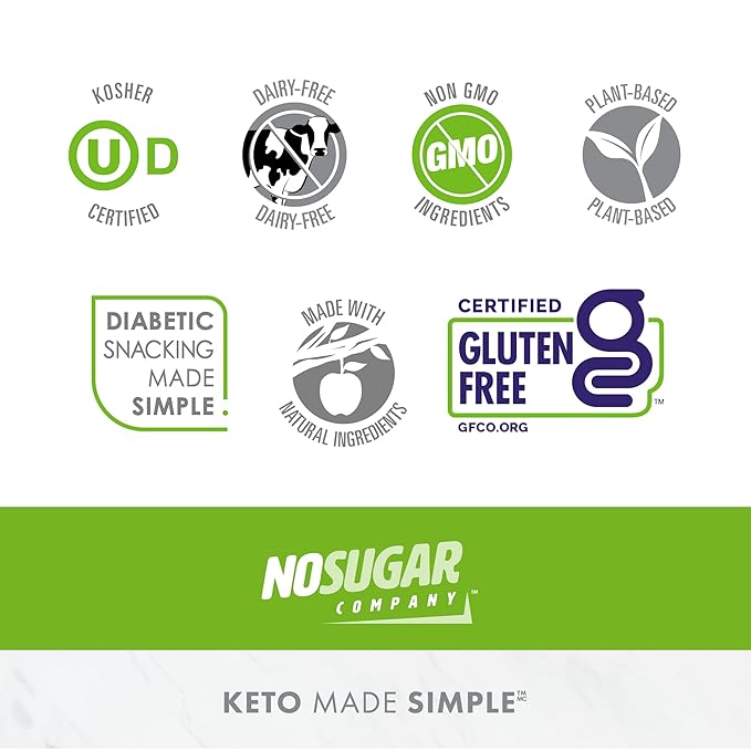 No Sugar Keto Bar Snack - Low Carb No Sugar Keto Snack Food with Keto Friendly Macros (12 x 1.41oz Bars, Peanut Butter)