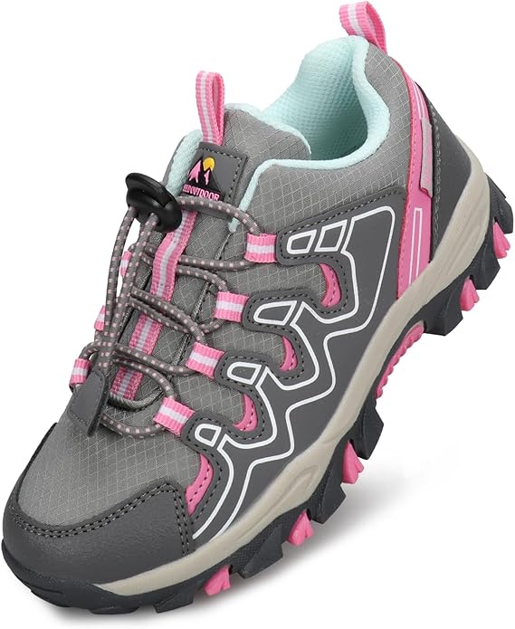 Kids Boys Running Shoes Waterproof Non-Slip Breathable Low-Top Outdoor Hiking Walking Sneakers (Little/Big Kids)