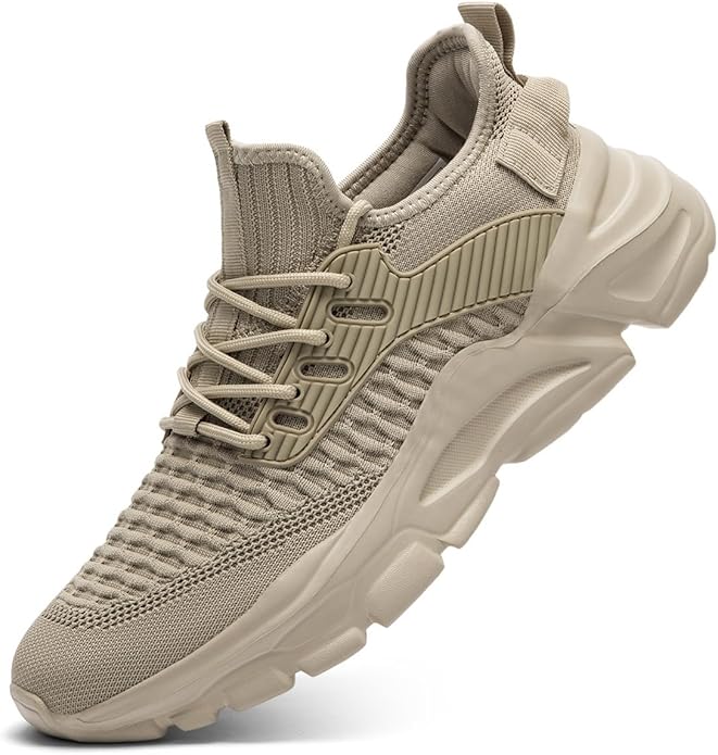 Men's Slip on Walking Shoes Tennis Running Sneakers Lightweight Breathable Casual Soft Sole Comfort Work Gym Trainers