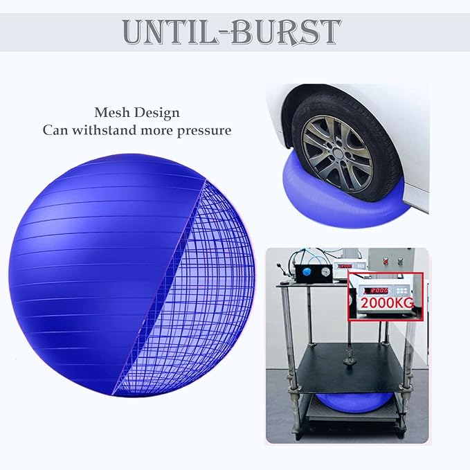 Soft Exercise Ball, Anti-Burst Yoga Ball Chair Supports 2200lbs, Stability Swiss Ball w/Pump for Pregnancy Birthing, Excersize, Workout, Fitness, Balance, Gym, Physio, Abs (Office & Home & School)