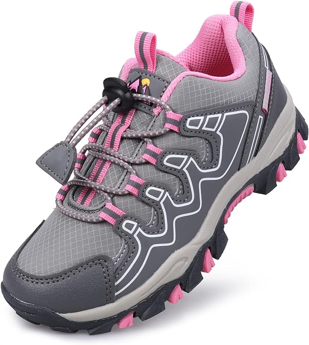 UOVO Boys Girls Kids Sneakers Hiking Running Outdoor Walking Tennis Shoes Waterproof Non Slip Fashion Sneakers(Little/Big Kids