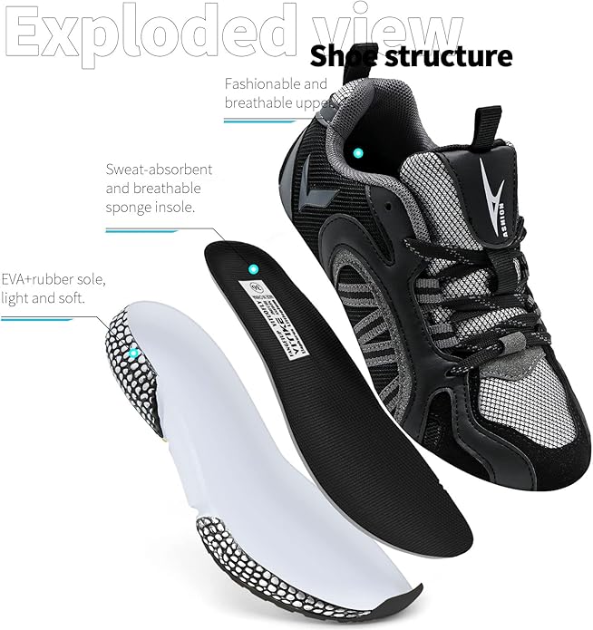 WETIKE Boy's Shoes Mesh Slip on Lightweight Running Sneakers