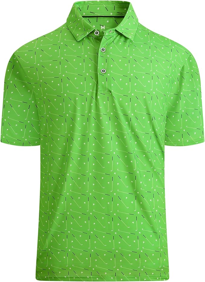 WARHORSEE Golf Polo Shirts for Men Short Sleeve Wrinkle Free 4 Way Stretch Moisture Wicking Performance Collared Tshirts